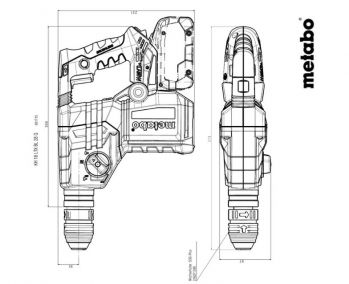 Перфоратор акумуляторний Metabo KH 18 LTX BL 28 Q Set ISA (601715930) - Фото №5