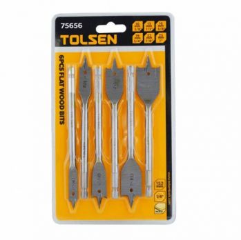 Комплект плоских сверл 6 шт. Tolsen 75656 - Фото №2