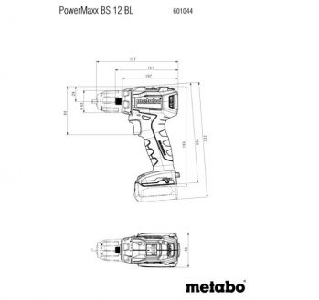 Дрель-шуруповерт акумуляторна Metabo PowerMaxx BS 12 BL (601044500) - Фото №2