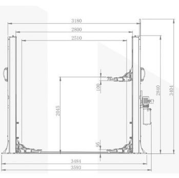 Пoдъeмник 2-x cтoeчный 3,5т 220B Bright ALPHA35M-220 - Фото №3