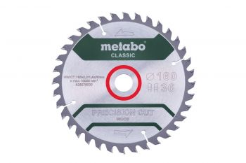 Пильный диск Metabo Precision cut Wood Classic, 160x20 Z36 WZ 10° (628278000) - Фото №1