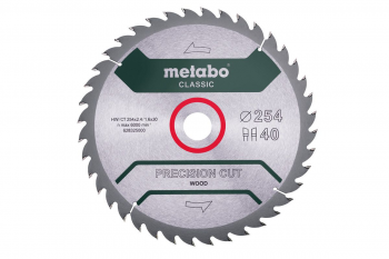 Пильний диск Metabo Precision Cut Wood Classic, 254x30, Z40 WZ 20° (628325000) - Фото №1