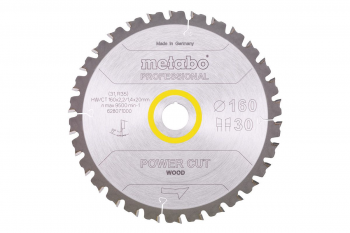 Пильний диск Metabo Power cut Wood Professional 160x2.2х20 мм, НМ WZ=30 (628071000) - Фото №1