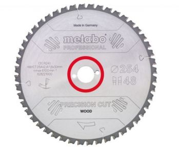 Пиляльний диск Metabo Precision cut HW/CT 254х2.4/1.8x30, Z48 WZ (628221000) - Фото №1