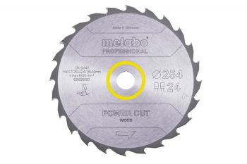 Диск пильний Metabo Power cut wood 254х30, Z24 (628025000) - Фото №1