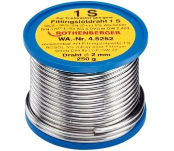 Припой оловянный для фитингов тип 1S Rothenberger L-SN AG5 (4_5250) - Фото №1