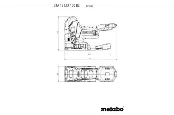 Акумуляторний лобзик Metabo STA 18 LTX 150 BL (каркас) (601502840) - Фото №4