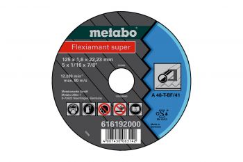 Відрізний диск Metabo Flexiamant super 125x1,6x22,2 Сталь, TF 41 (616192000) - Фото №1