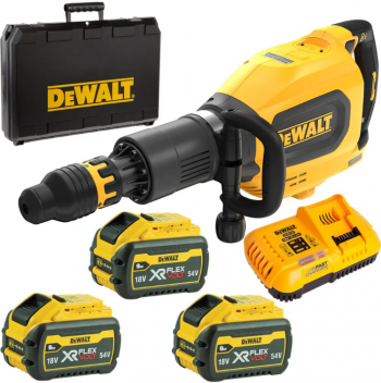 Молоток отбойный аккумуляторный SDS-MAX DeWALT DCH911X3 - Фото №5