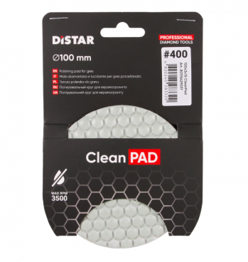 Круг алмазный полировальный Distar 100x3x15 CleanPad 400 (80115429037) - Фото №5