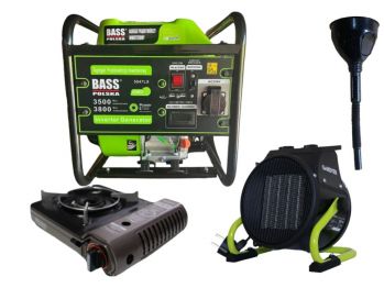 Инверторный генератор Bass Polska 5047LX + Газовая плитка Orcamp CK-505 + Обогреватель Gardyer HE2000 (K5047LX) - Фото №1