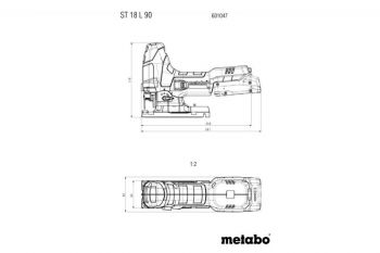 Аккумуляторный лобзик Metabo ST 18 L 90 MetaBox (каркас) (601047840) - Фото №3