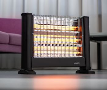 Обогреватель инфракрасный кварцевый ARDESTO IHS-1650, 15м2, 1650Вт, черный - Фото №2