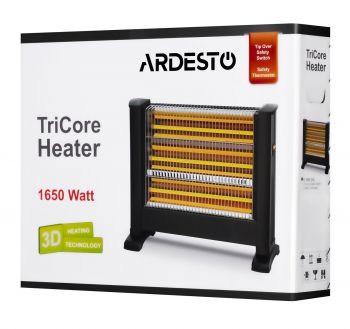 Обогреватель инфракрасный кварцевый ARDESTO IHS-1650, 15м2, 1650Вт, черный - Фото №4