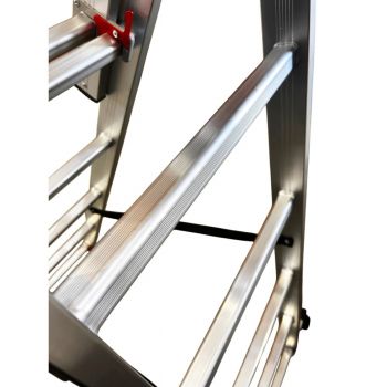 Драбина алюмінієва трисекційна GTM KME306 3x6 сходинок 1.64-3.26 м (39942) - Фото №6