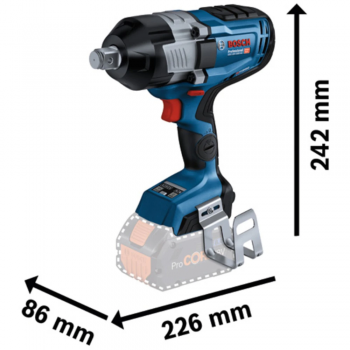 Аккумуляторный ударный гайковерт Bosch GDS 18V-1600 HC Professional Каркас (06019M1001) - Фото №6