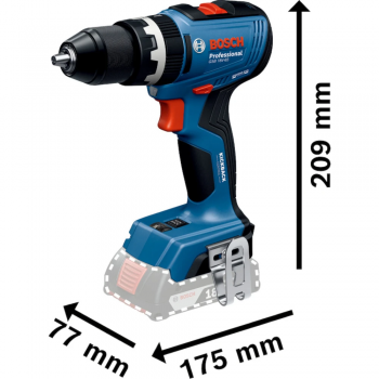 Аккумуляторная ударная дрель-шуруповерт Bosch GSB 18V-65 Professional L-BOXX Каркас (06019N3301) - Фото №2