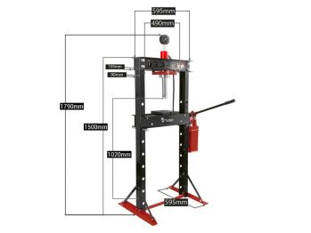 Пресс гидравлический с двойным насосом 20 т REDATS H-370 (07-01-85) - Фото №2