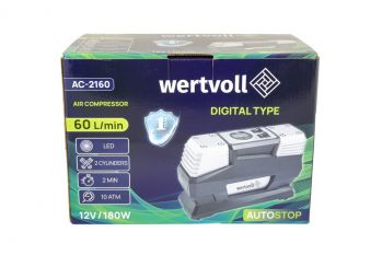 Компрессор автомобильный двухпоршневой Wertvoll 12 V 150 PSI (AC-2160) - Фото №4