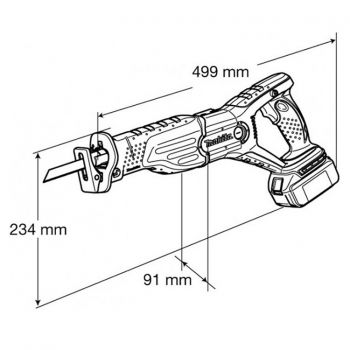 Акумуляторна ножівка MAKITA DJR181Z - Фото №4