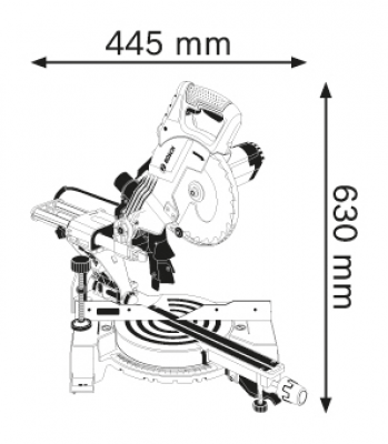 Пила торцювальна BOSCH GCM 800 SJ (0601B19000) - Фото №4