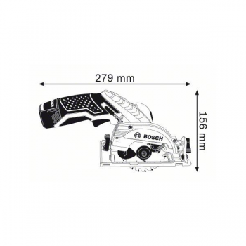 Аккумуляторная циркулярная пила BOSCH GKS 10,8 V-LI (06016A1000) - Фото №2