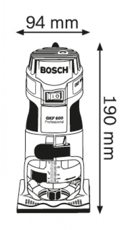 Фрезер кромочный BOSCH GKF 600 (060160A100) - Фото №5