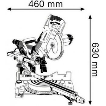 Пила торцювальна BOSCH GCM 8 SJL (0601B19100) - Фото №5