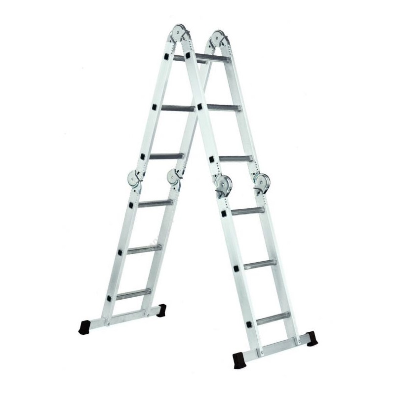 Лестница шарнирная комбинированная WERK LC5412B (4x3) (металл+алюминий)