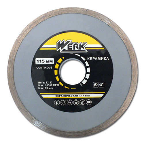 Диск алмазний WERK Ceramics 1A1R 115x5x22.225 мм (WE110120)