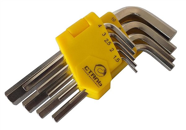 Набір Г-подібних ключів СТАЛЬ TORX 48106 9 шт. (63726)
