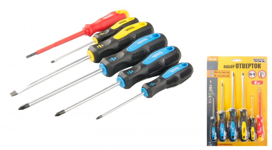 Набор отверток  MASTER TOOL 6 шт. (40-1146)
