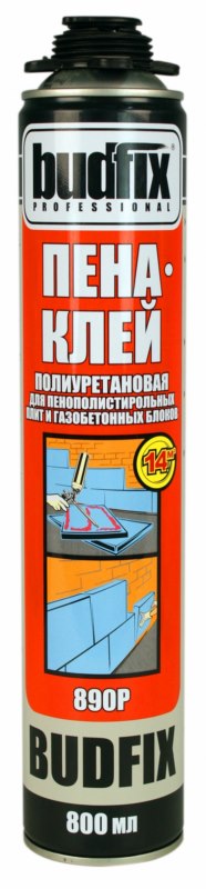 Пена Клей Полиуретановая BUDFIX 890 Р (800 мл) ОАЭ (78452)