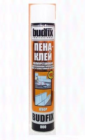 Пена Клей Полиуретановая BUDFIX 890 Р (800 мл) Эстония (75215)