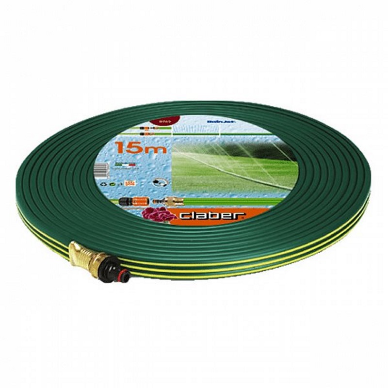 Шланг перфорированный для капельного полива Claber 3/4" 15 м тройной Зеленый (82091)
