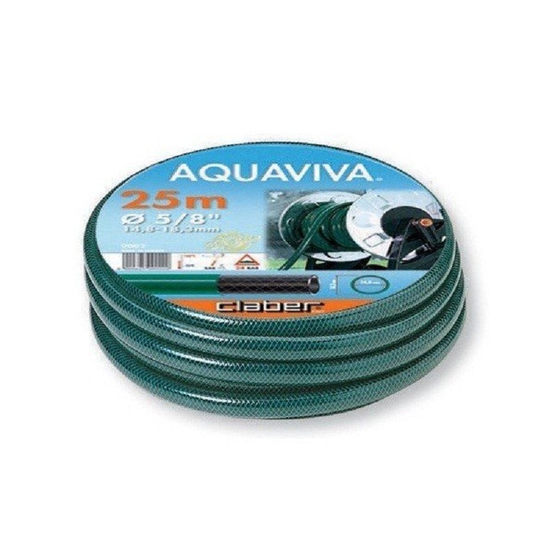 Шланг поливочный Claber Aquaviva 5/8", 25 м Зеленый (82012)