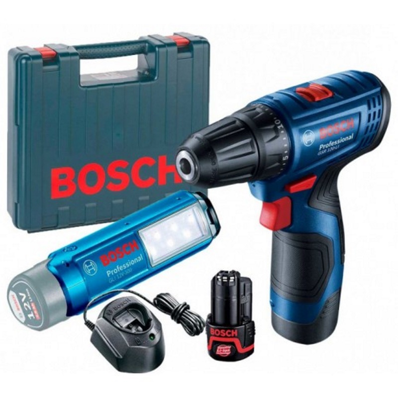 Аккумуляторная дрель-шуруповерт Bosch GSR 120-LI + GLI 12V-300 (06019F7005)