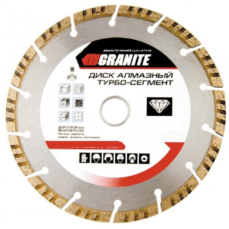 Диск алмазный Granite Segmented Turbo 180х2,6х22,2 мм (9-01-180)