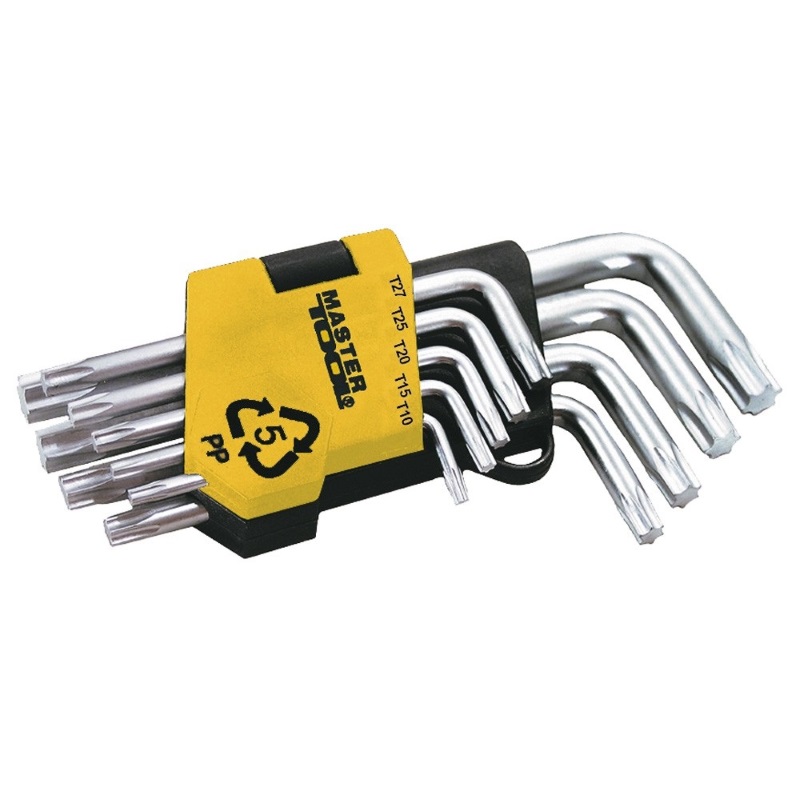 Набір ключів Mastertool TORХ Т10-Т50, L55-133мм короткі 9 шт. (75-0960)