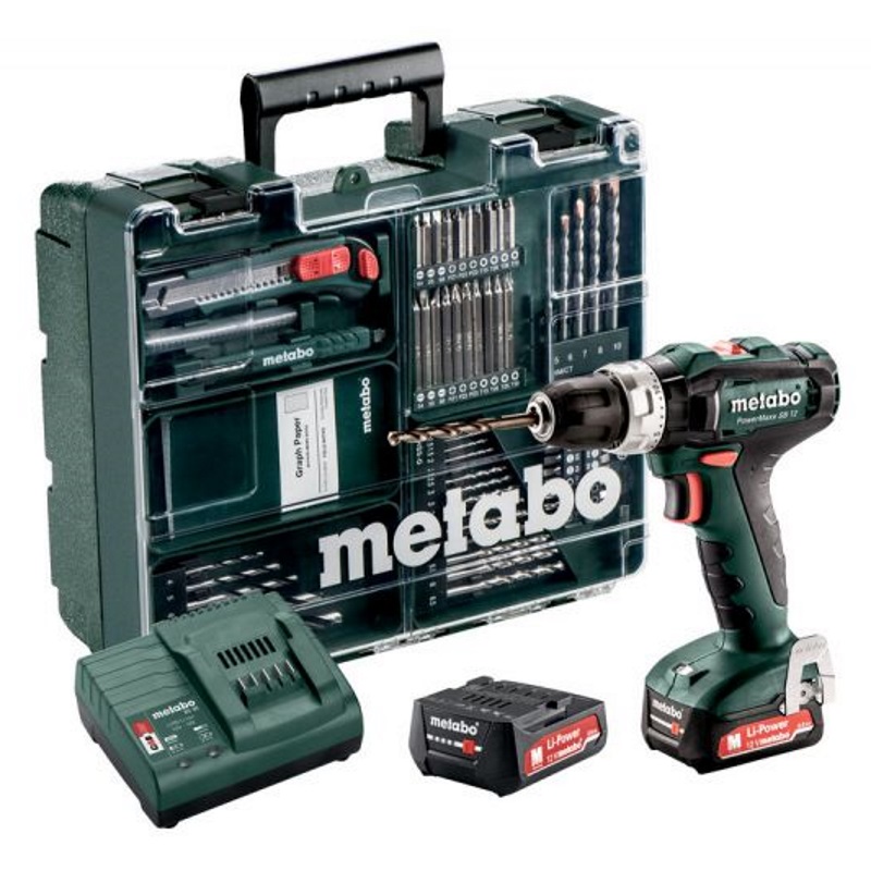 Аккумуляторная ударная дрель-шуруповерт Metabo POWERMAXX SB 12 SET (601076870)
