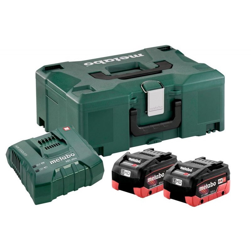 Базовий комплект Metabo LiHD 2x8.0 Ач + 1x ASC Ultra + MetaLoc (685131000)