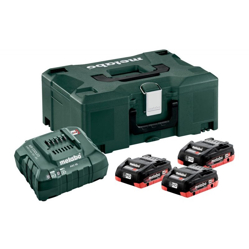 Базовый комплект Metabo LiHD 3x4.0 Ач + MetaLoc (685133000)