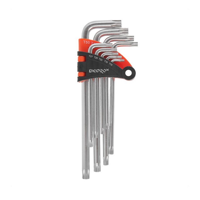 Набор ключей шестигранных Dnipro-M TORX удлиненные 9 шт. (82002000)