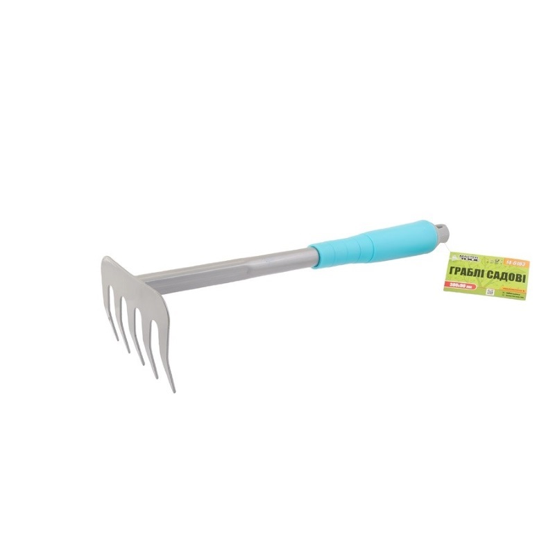 Грабли садовые с пластиковой ручкой Mastertool 5 зубов 300х90 мм (14-6183)