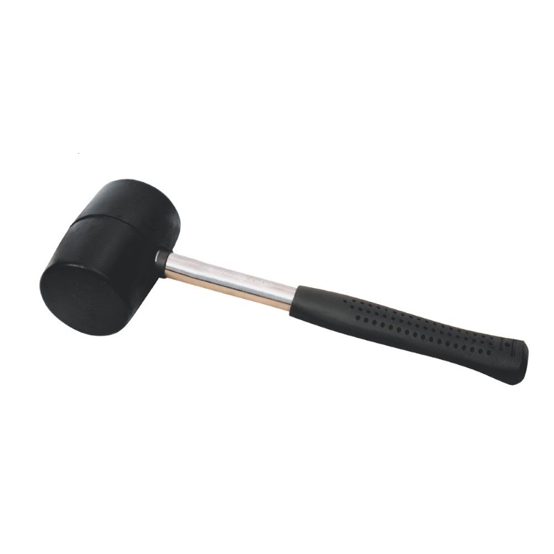 Киянка резиновая черная Mastertool  80 мм металлическая рукоятка (02-1304)