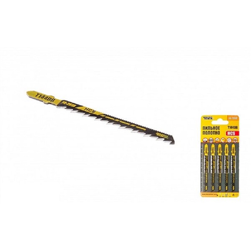 Пильное полотно для лобзика по дереву Mastertool T144DB 6TPI, L 100 мм 5 шт. (14-2818)