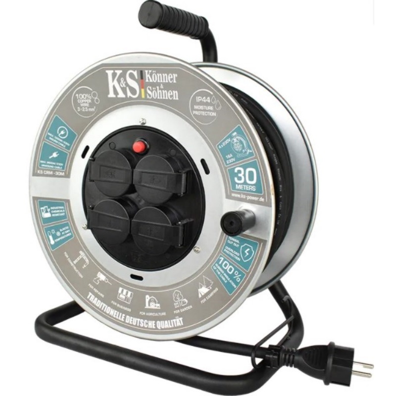 Удлинитель на катушке Konner&Sohnen KS CRM-30M