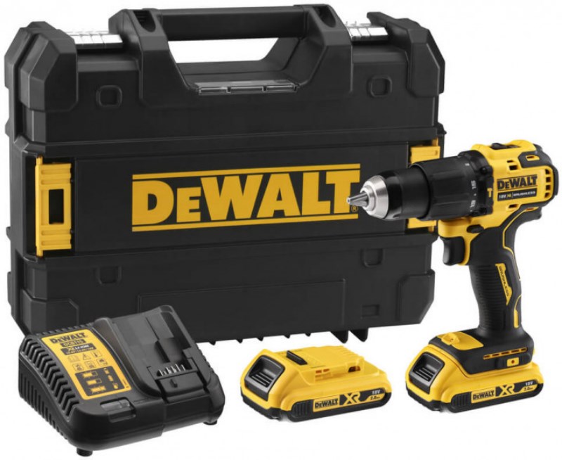 Дриль-шуруповерт акумуляторна безщіткова ударна DeWALT XR Li-Ion 18 В, 2 Ач (DCD709D2T)