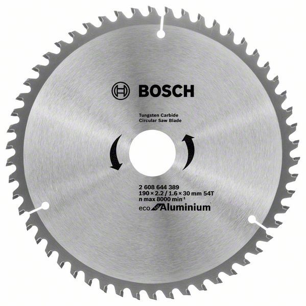Диск пильный по алюминию Bosch 190x30x54T ECO for Aluminium (2608644389)