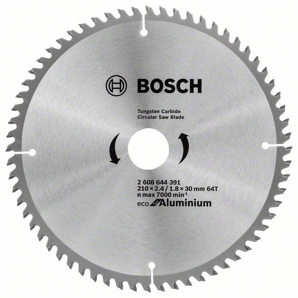 Диск пильный по алюминию Bosch 210x30x64T ECO for Aluminium (2608644391)